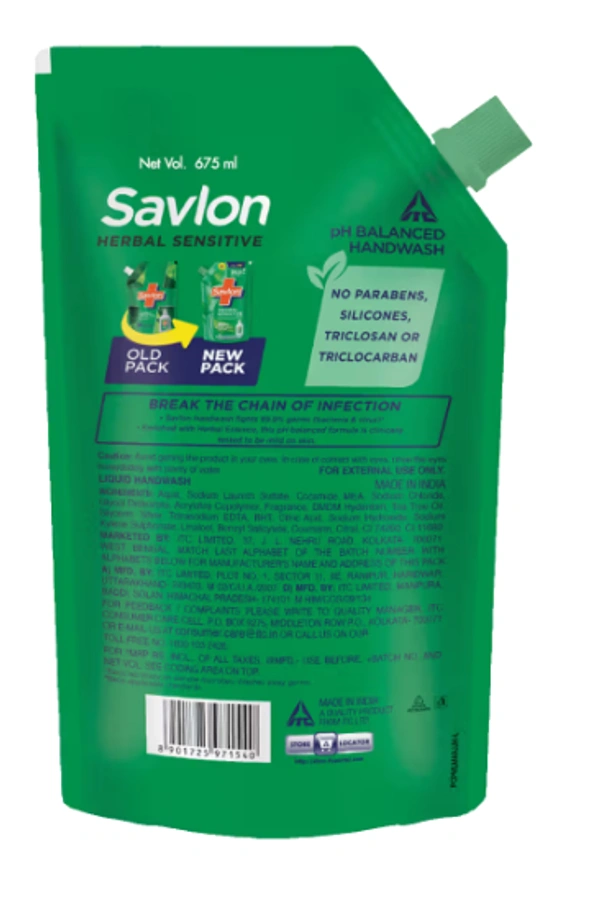 Savlon Herbal Sensitive Handwash Care for Sensitive Skin - 650ml