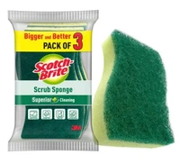 Scotch Brite Scrub Sponge Superior + Cleaning, 3 pads