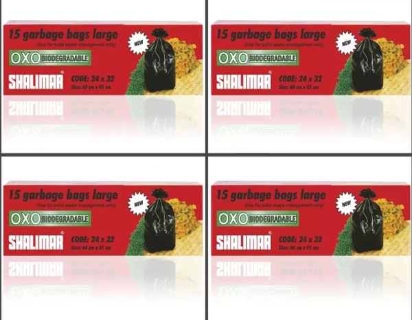 Shalimar Premium garbage bags large, 15 bags