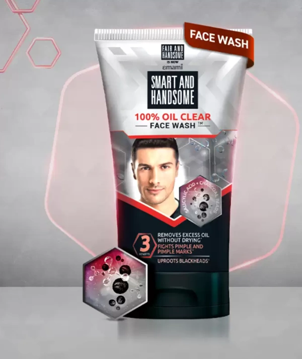 Fair And Handsome 100% Oil Clear Facewash - 100gm