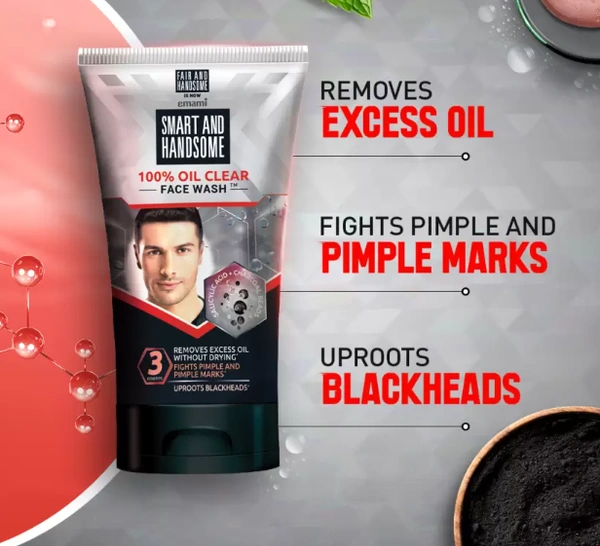 Fair And Handsome 100% Oil Clear Facewash - 100gm