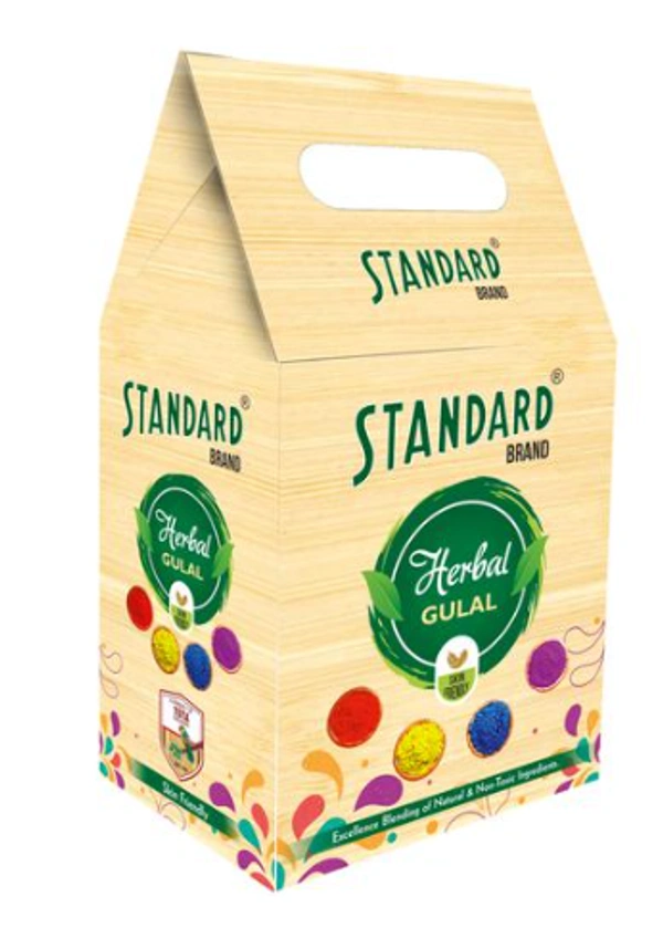 Tota Standard Brand Herbal Gulal Holi Colour, Skin Friendly - 80gmx5 Pouch
