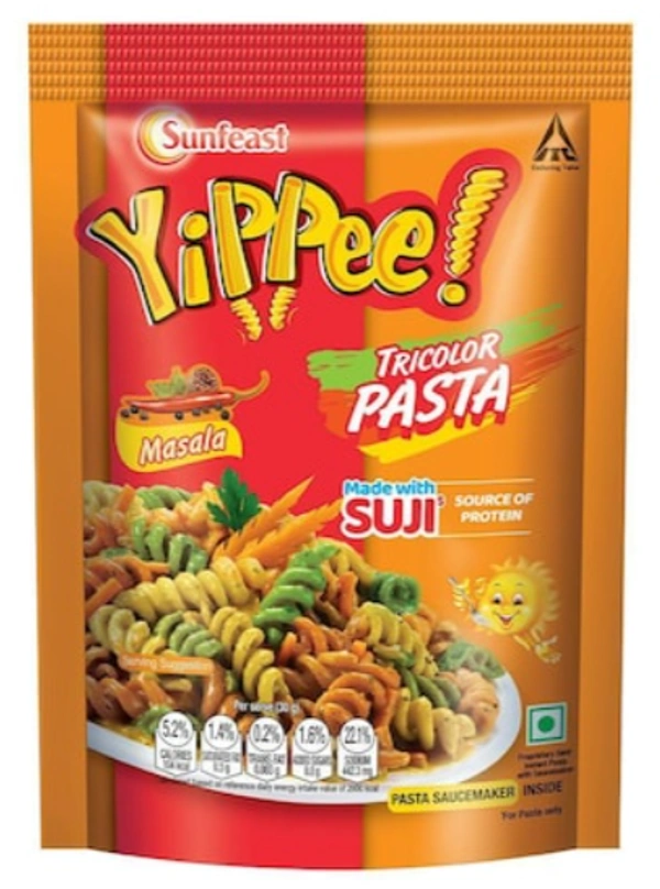 Sunfeast Yippee Tricolor Pasta,Made with Suji,Masala - 70gm