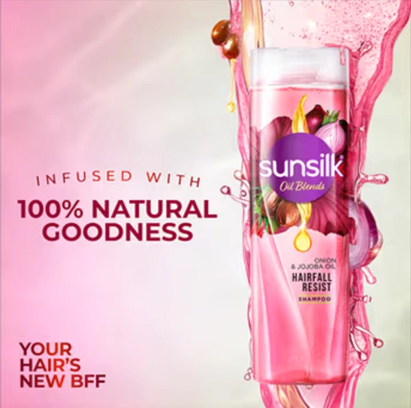 Sunsilk Oil Blends Onion & Jojoba Oil, Hair Fall Resisit Shampoo-195ml
