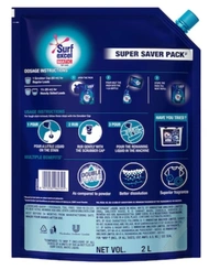 Surf Excel Matic Top Load Liquid Detergent, Super Saver Pack, New Formula, 20 Minutes Cycle, 2ltr,