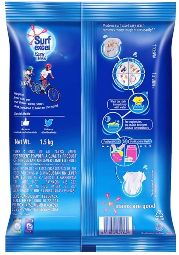 Surf excel Easy Wash Detergent Powder-1.5kg