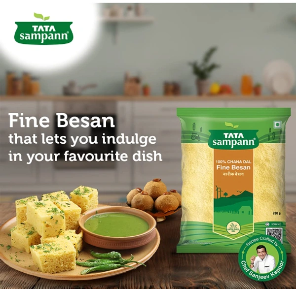 Tata Sampann 100% Chana Dal Fine Besan / Gram Flour-200gm