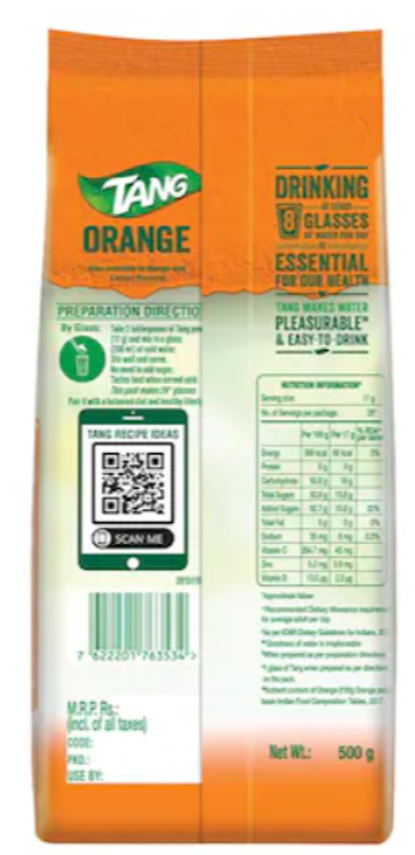 Tang Orange Instant Drink Mix, 500gm