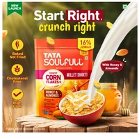 Tata Soulfull Crunchy Corn Flakes, Millet Shakti, Honey&Almonds - 170gm