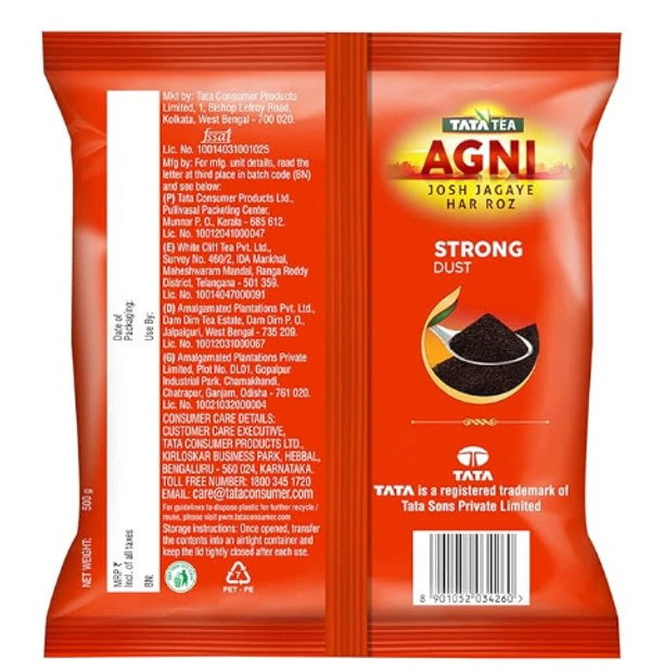 Tata Tea Agni Strong Dust 500gm