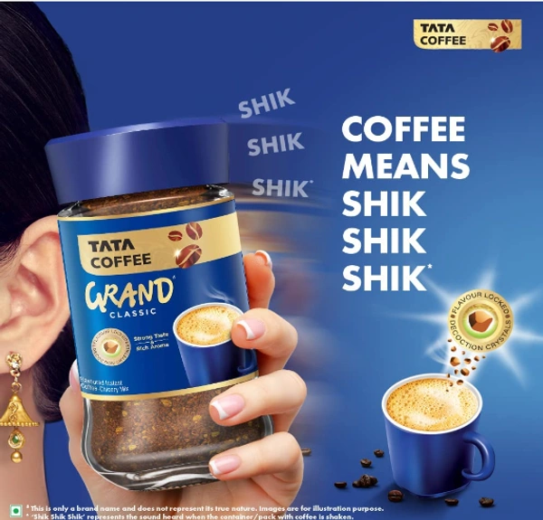 Tata Coffee Grand Classic Strong Taste & Rich Aroma-45gm (Jar)