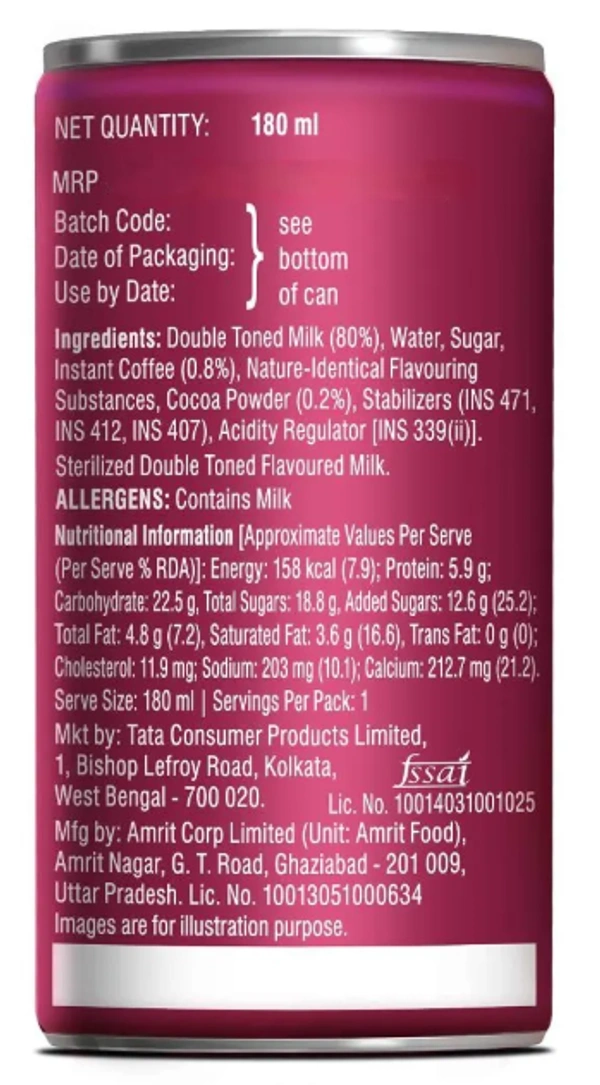 Tata Coffee Grand Cold Coffee, Belgian Chocolate - 180ml