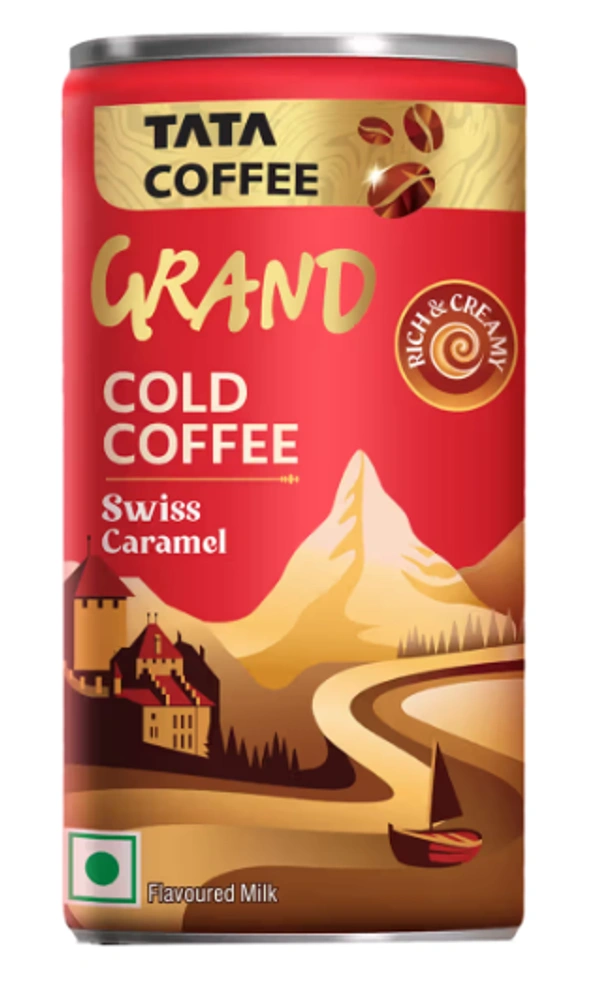 Tata Coffee Grand Cold Coffee, Swiss Caramel - 180ml