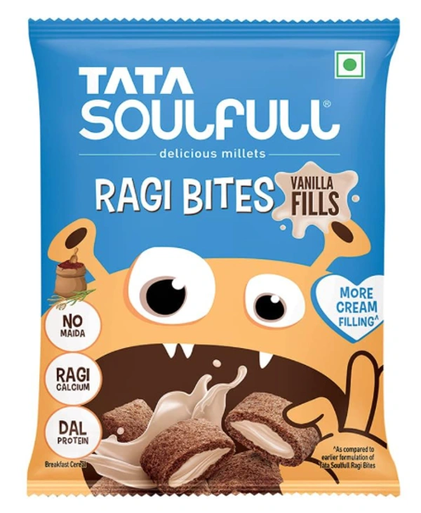 Tata Soulfull Ragi Bites Strawberry Fills, Choc Fills, Vanilla Fills - 102gm(17gmx2N+17gmx2N+17gmx2N)