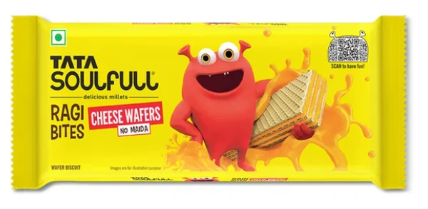 Tata Soulfull Ragi Bites Cheese Wafers, No Maida - Buy 1 Get 1(50gm+50gm)