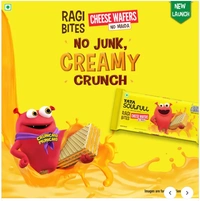 Tata Soulfull Ragi Bites Cheese Wafers, No Maida - Buy 1 Get 1(50gm+50gm)
