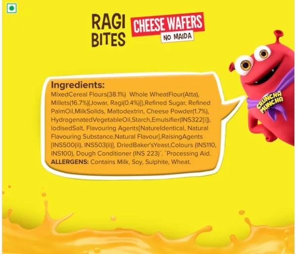 Tata Soulfull Ragi Bites Cheese Wafers, No Maida - Buy 1 Get 1(50gm+50gm)