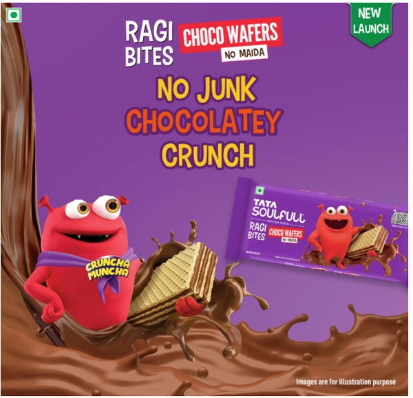 Tata Soulfull Ragi Bites Choco Wafers, No Maida - Buy 1 Get 1(50gm+50gm)