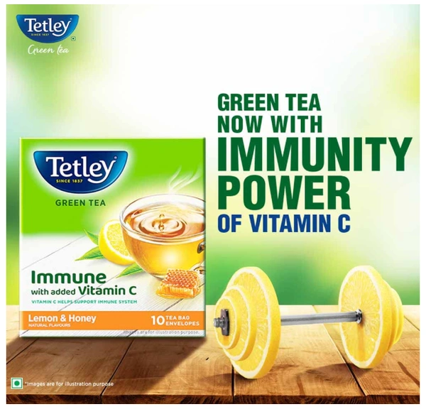 Tata Tetley Green Tea- Lemon & Honey - 10 Tea Bags