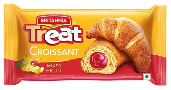 Britannia Treat Croissant, Mixed Fruit, 47gm