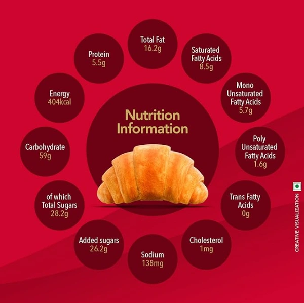 Britannia Treat Croissant, Mixed Fruit, 47gm