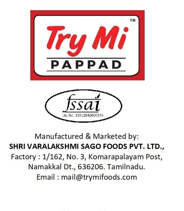 Shri Varalakshmi Try Mi Garlic Papad-500gm
