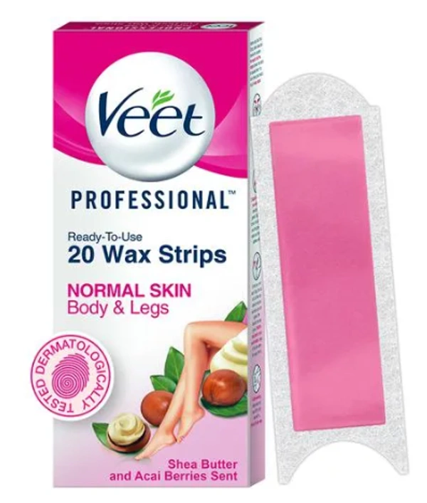 Veet Professional,Wax Strips, Normal Skin-20N