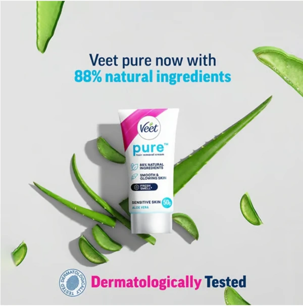 Veet Pure Hair Removal Cream, Sensitive Skin-50gm