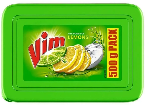 Vim Dishwash Maha Tub, Lemon(Free Scrubber, worth 10/-) - 500gm