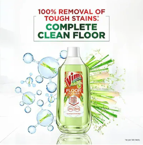 Vim Ultra Pro Floor Cleaner,  Lemongrass with salt - 500ml