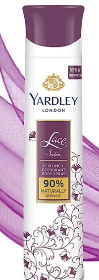 Yardley London Lace Satin, Perfumed Deo Body Spray, 150ml