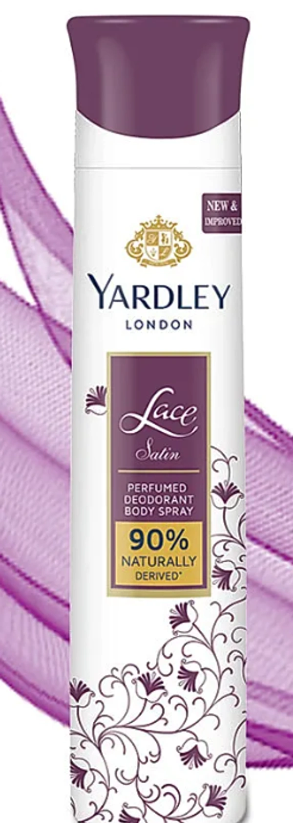Yardley London Lace Satin, Perfumed Deo Body Spray, 150ml