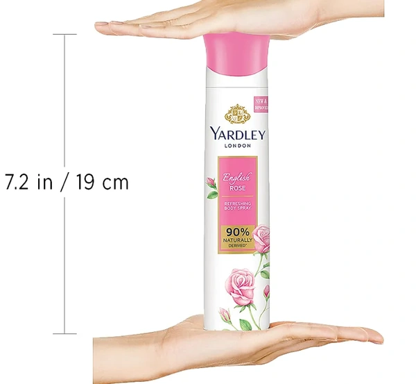 Yardley London English Rose, Refreshing Body Spray, 150ml
