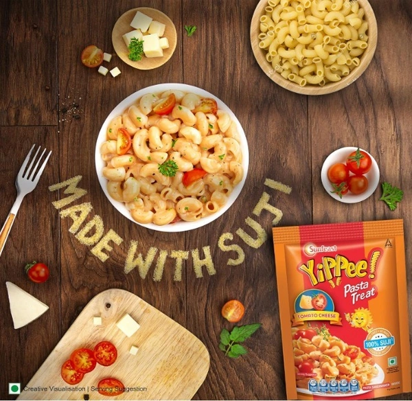 Sunfeast Yippee Pasta Treat 100% Suji Tomato Cheese - 70gm