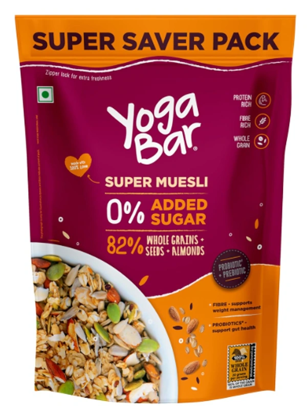 Yoga Bar Super Muesli 0% Added Sugar - 700gm