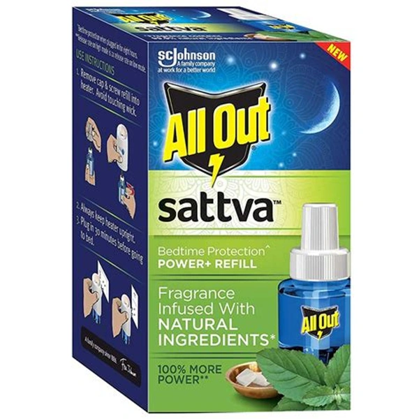All Out Sattva Natural Ingredients Refill Pack, 45ml