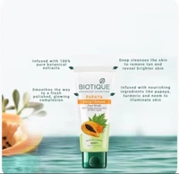 Biotique Advanced Ayurveda PAPAYA Deep Cleanse Facewash All Skin Types - 100ml