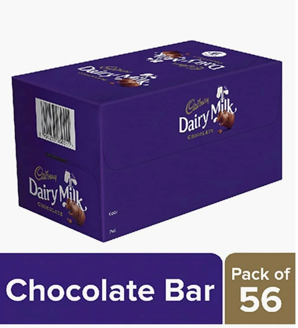 Cadbury Dairy Milk Chocolate 1 box (56 Units of 13.2gm each, Rs10)