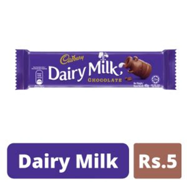 Cadbury Dairy Milk Chocolate-(72 Units of 6.6gm each, Rs5/-)