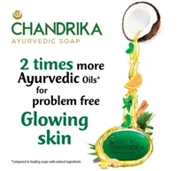 Chandrika Ayurvedic Soap for Problem Free, Glowing Skin , 75 gm