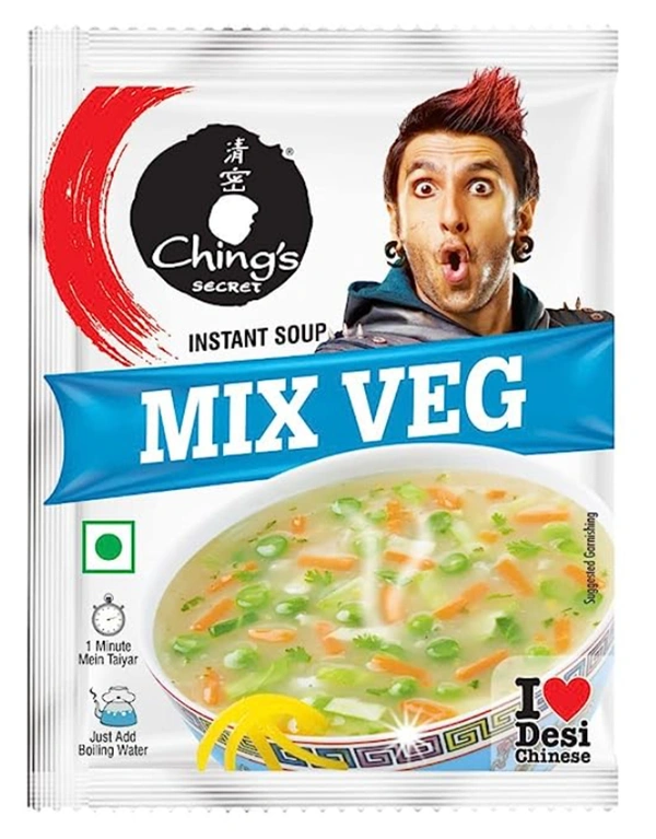Chings Secret Mix Veg Soup, Ready In 5 Minutes - 55gm