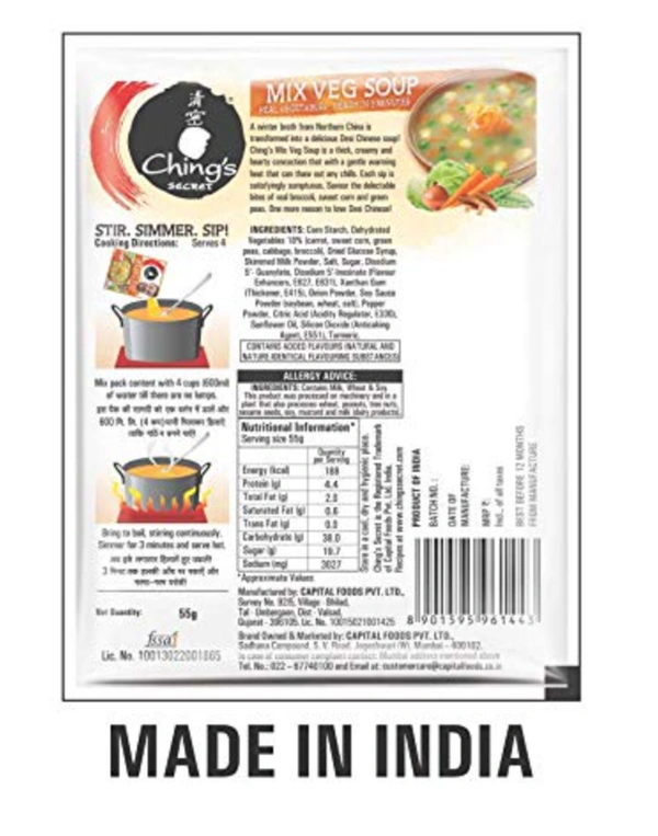 Chings Secret Mix Veg Soup, Ready In 5 Minutes - 55gm