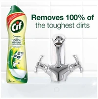 Cif Cream with Natural Cleaning Particles Tough dirt removal, Lemon, 500ml