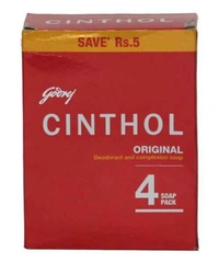 Cinthol Original Soap, Deodorant & Complexion Soap 4x100gm