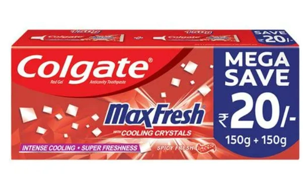 Colgate Max Fresh Cooling Crystal Toothpaste,2x150gm