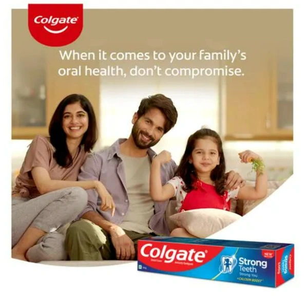Colgate Strong teeth Toothpaste,300gm(Get Free Toothbrush)