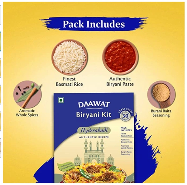 Daawat Biryani Kit Hyderabadi Kit 334gm