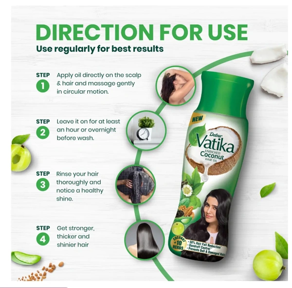 Dabur Vatika Enriched Coconut Hair Oil 300ml