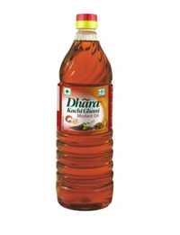 Dhara Kachi Ghani Mustard Oil - 1Ltr