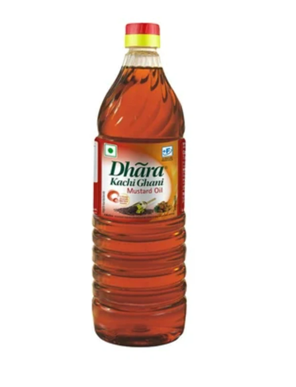 Dhara Kachi Ghani Mustard Oil - 1Ltr